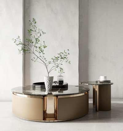 现代茶几3D模型下载